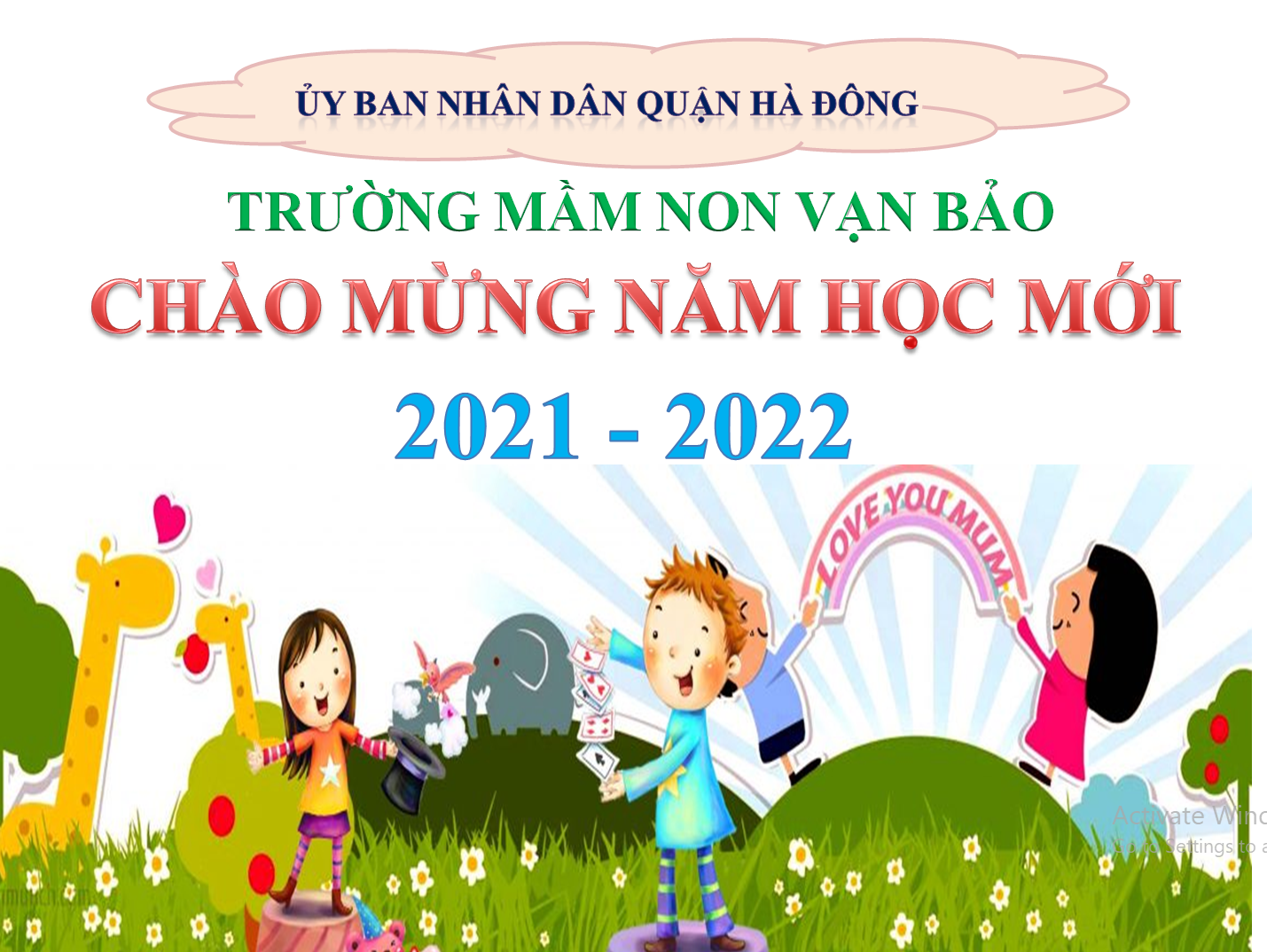 TRƯỜNG MN VẠN BẢO SẴN SÀNG CHO NĂM HỌC MỚI 2021 - 2022
